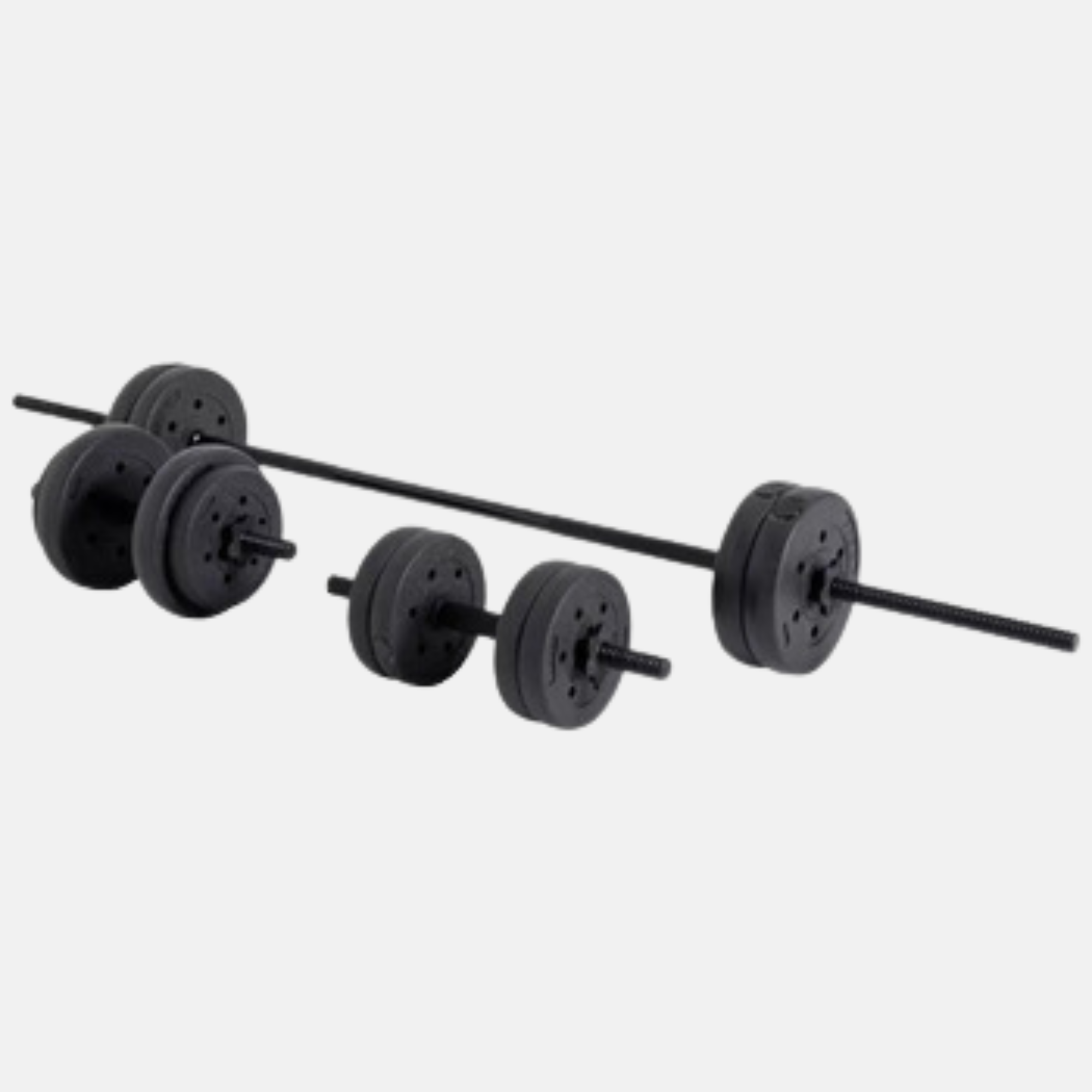Vinyl Barbell Dumbbell Set